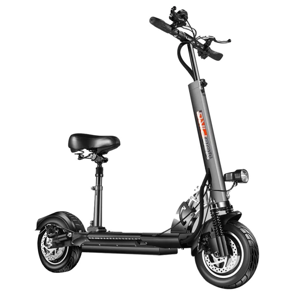 Youping Q02 Folding Electric Scooter 500W Motor 48V / 15AH Batteri 10 tums däck som innehåller säte - Svart