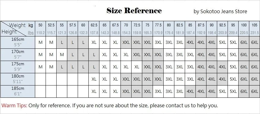 size reference-
