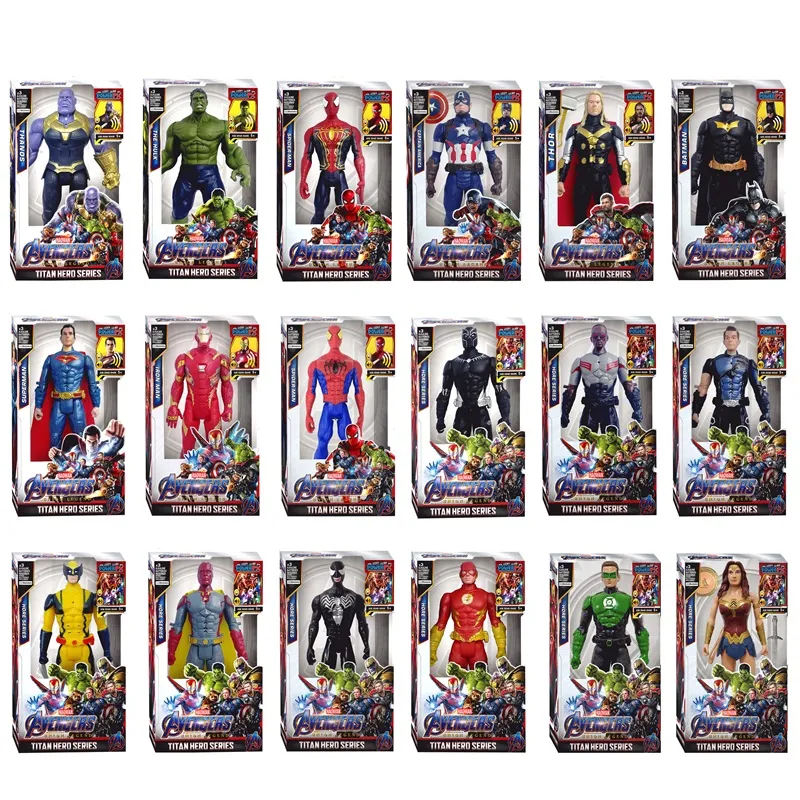 Marvel Avengers 30cm Hasbro Spiderman Super Héros Captain Ameerica Hulk  Modèle Figurine Son Et Lumière Jeux Denfants Du 10,39 €