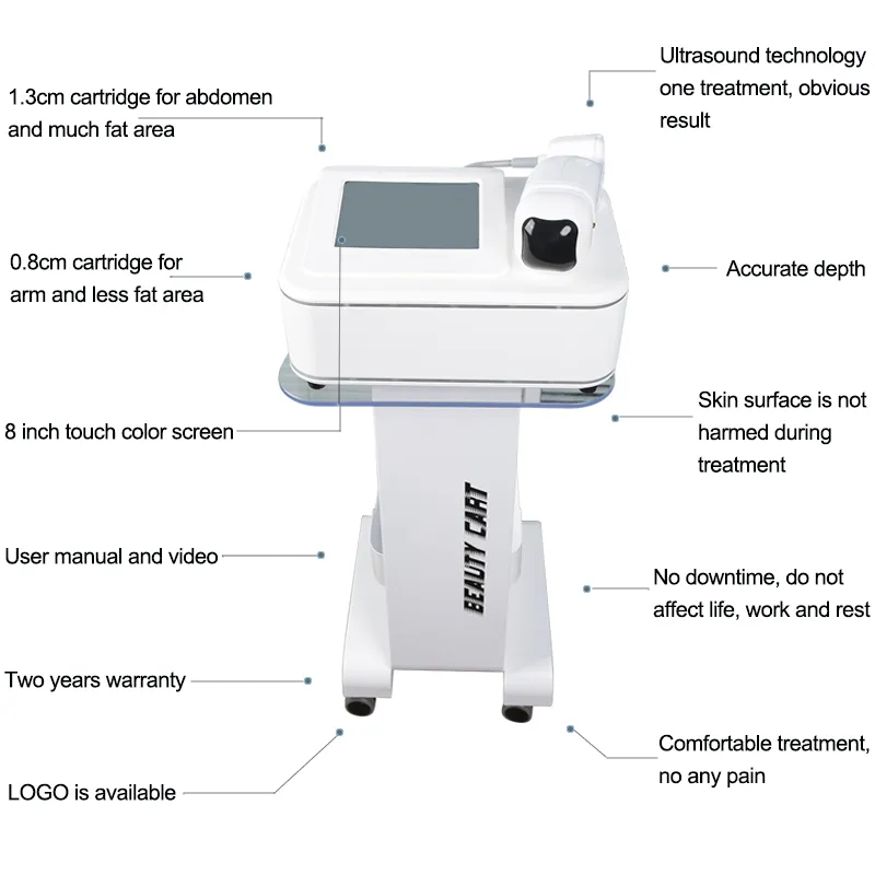 2022 Kostenloser Versand Liposonix andere Schönheitsgeräte High Intensity Focused Ultrasound Hifu Schlankheitsmaschine Hautstraffung Körperformungsgerät