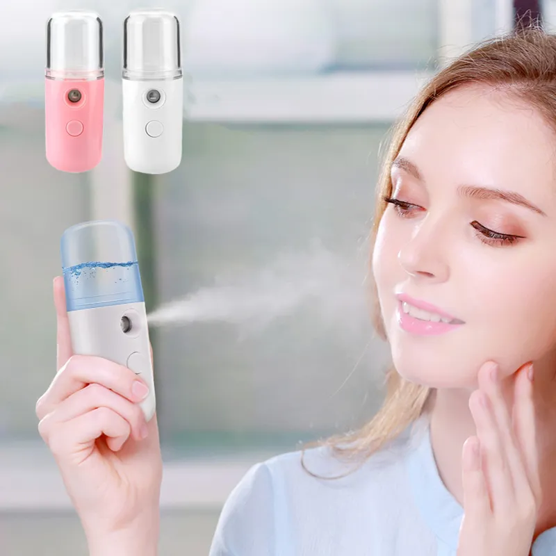 Mini Travel Mist Machine Portable Mini Handheld Air Humidifiers USB Nano Mister Steamer Facial ...