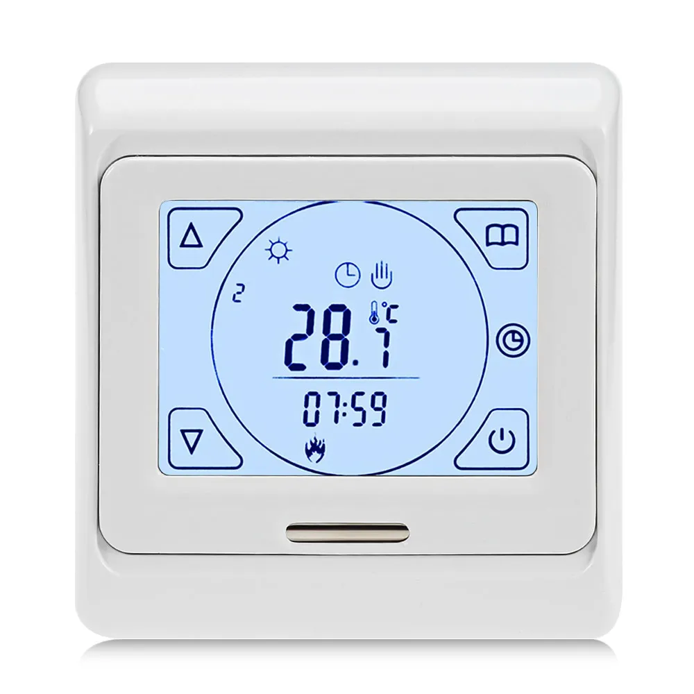 터치 스크린 주간 난방 ThermostatManual 모드를 프로그래밍 및 프로그래밍 모드가 선택 될 수있다