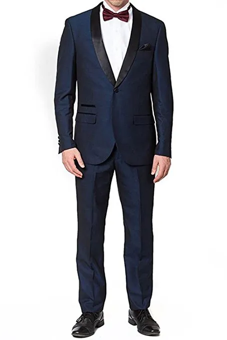 Groomsmen con risvolto scialle economico e raffinato Smoking da sposo con un bottone Abiti da uomo Matrimonio/Promo/Cena Best Man Blazer (giacca + pantaloni + cravatta) HO8