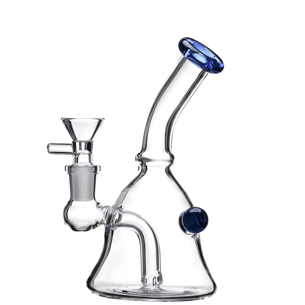 6 pollici di vetro Bong con ciotola di vetro Mini Color VETRO ACQUA TUBO ACQUA DAB Rig Pan Italia Tubi Perc inebriante fumare Bubbler Quartz Banger