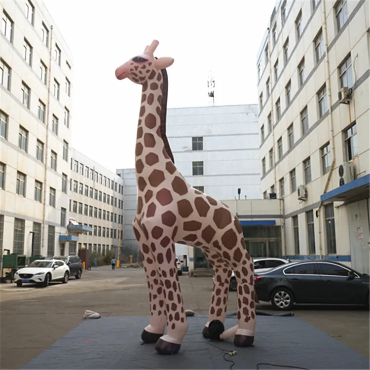 Girafe de ballon gonflable de 3 m de haut avec ventilateur et lumière LED pour la décoration de boîte de nuit