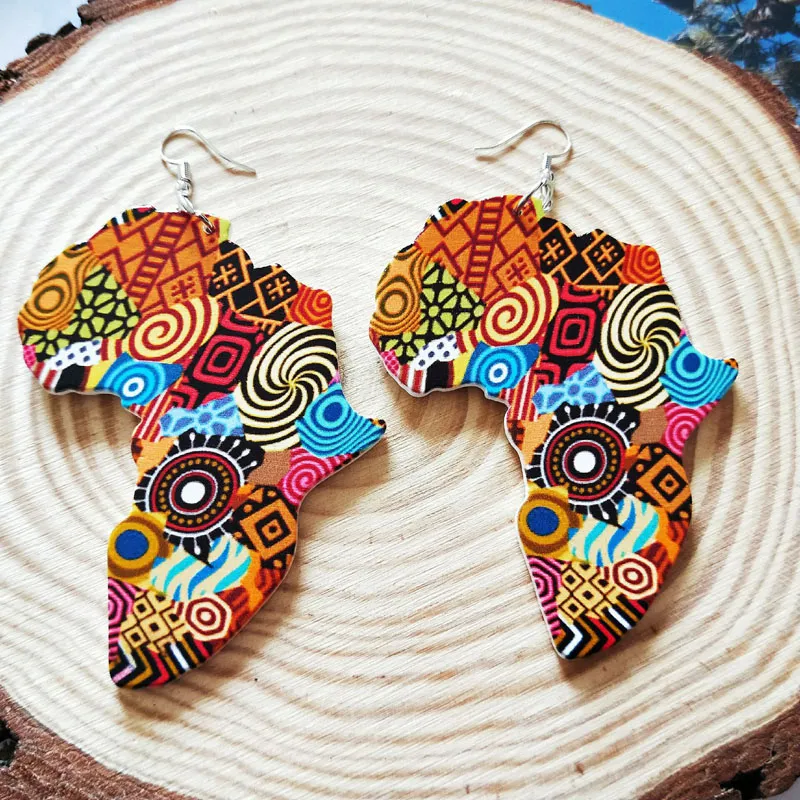 Colorful Painting African Map Earrings DIY Ethnic Boho Boho Jewelry For Parties And Bohemian Style From Sihuoguo 20.33 DHgate.Com