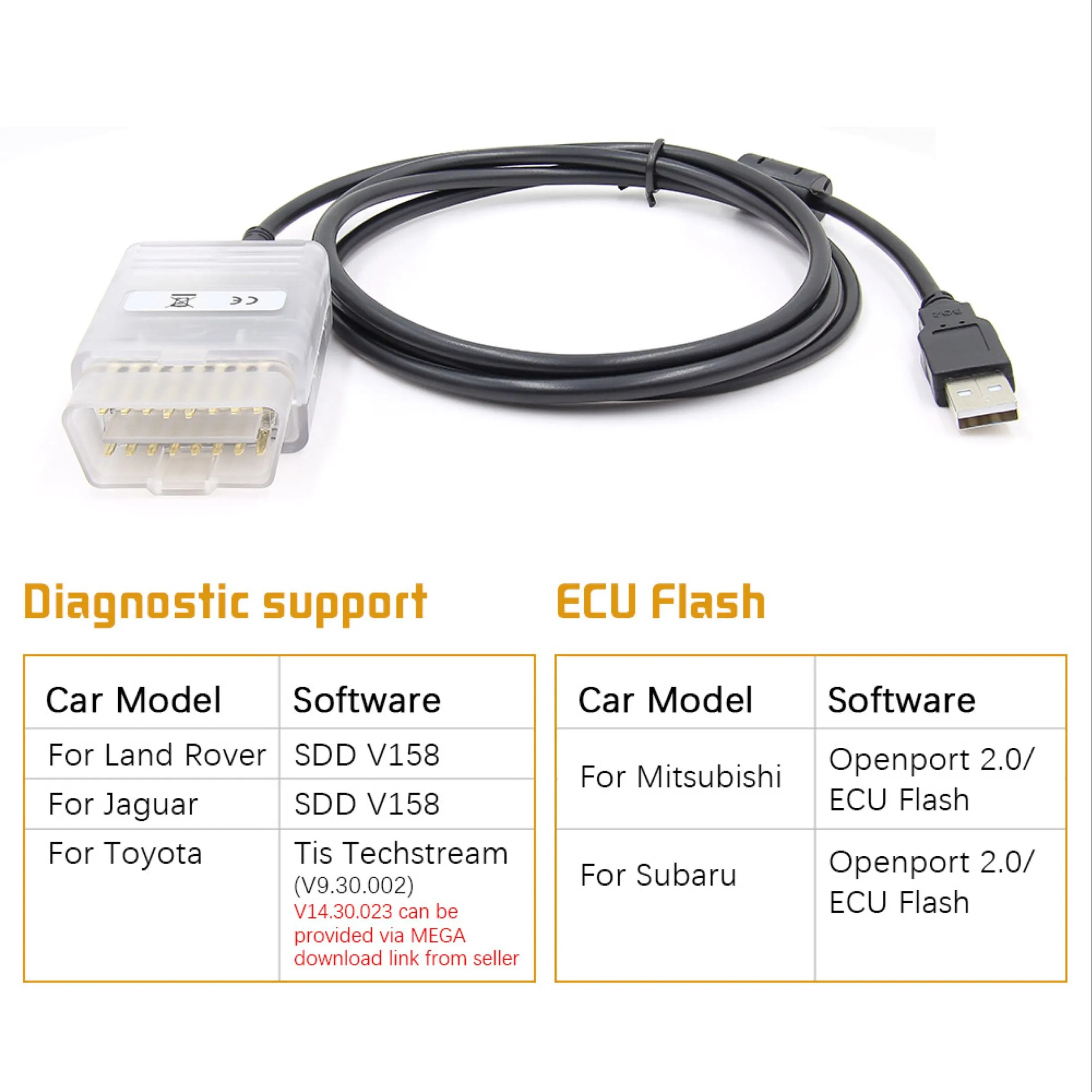 Openport 2 0 ECU 플래시 칩 튜닝 JLR SDD 칩 튜닝 OBD 2 OBD2 자동차 진단 자동 스캐너 공구 3082 용 Toyota 용 Open Port 2 0