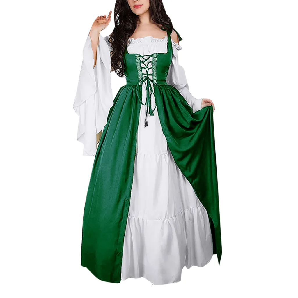 Ropa De Verano Para Mujer, Vestido Medieval Renacentista Hasta El Tobillo,  Traje De Corte, Vestidos Vintage Elegantes De Fiesta Negros De 22,35 €