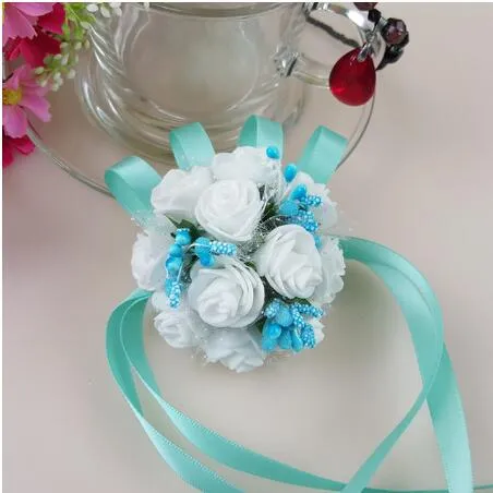 5 Pezzi Fiori All'occhiello Per Matrimonio Rosa E Bianco - Boutonniere Artificiali Fatte A Mano Per Sposo E Invitati, Accessori Floreali