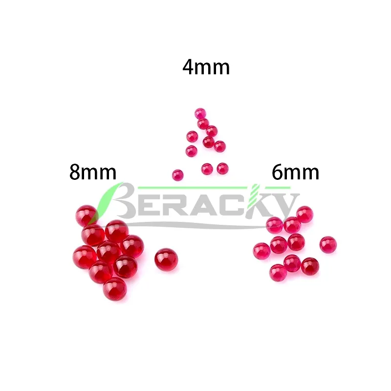 4mm 6mm 8mm Ruby Terp perły Dab koraliki akcesoria do palenia dla ścięta krawędź kwarcowy banger paznokcie szklane bonga olej Dab Rigs fajki wodne