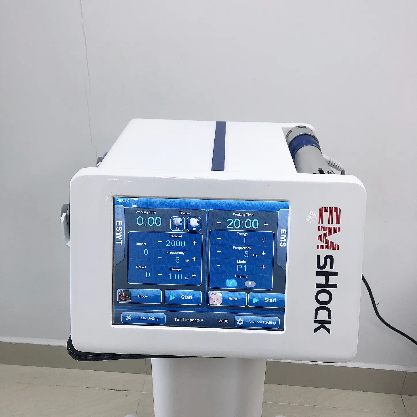 ESWT – Machine acoustique de thérapie par ondes de choc radiales, pour physiothérapie EMS, stimulation musculaire, fasciite plantaire, usage domestique