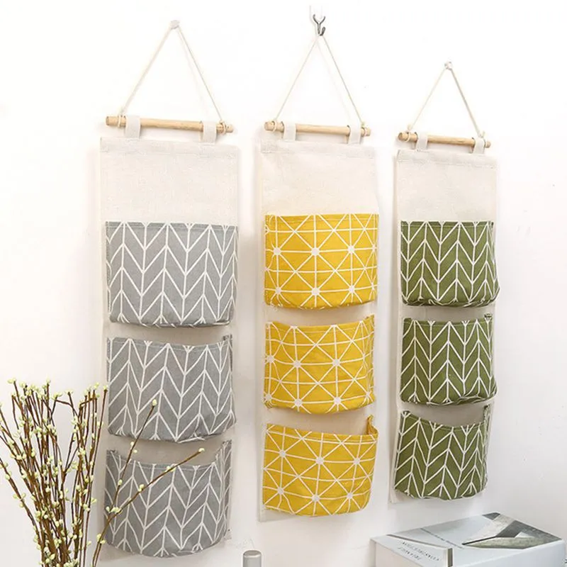 Cotton Hanging Organizer Pockets Bag Fashion Cloth Storage Door Bag Storage Hanging Wall cloth organizer pocket