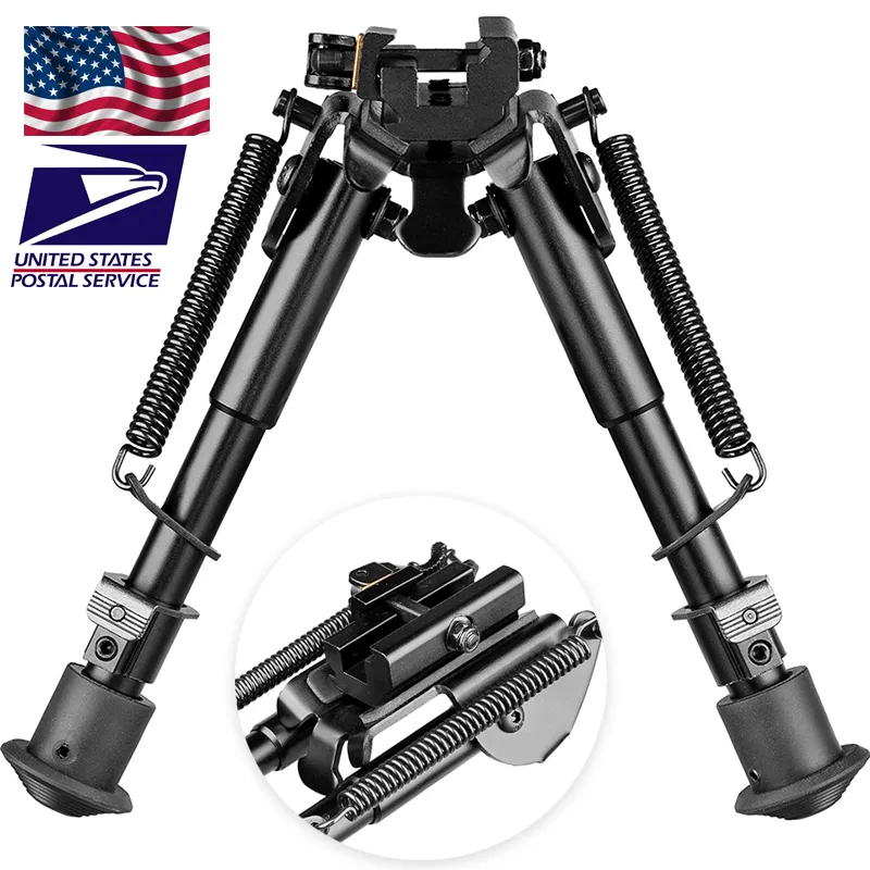 6-9 inch bipod High Shockproof Swivel Tilting Bipod met QD Mount Hunting Stand met bipod adapter