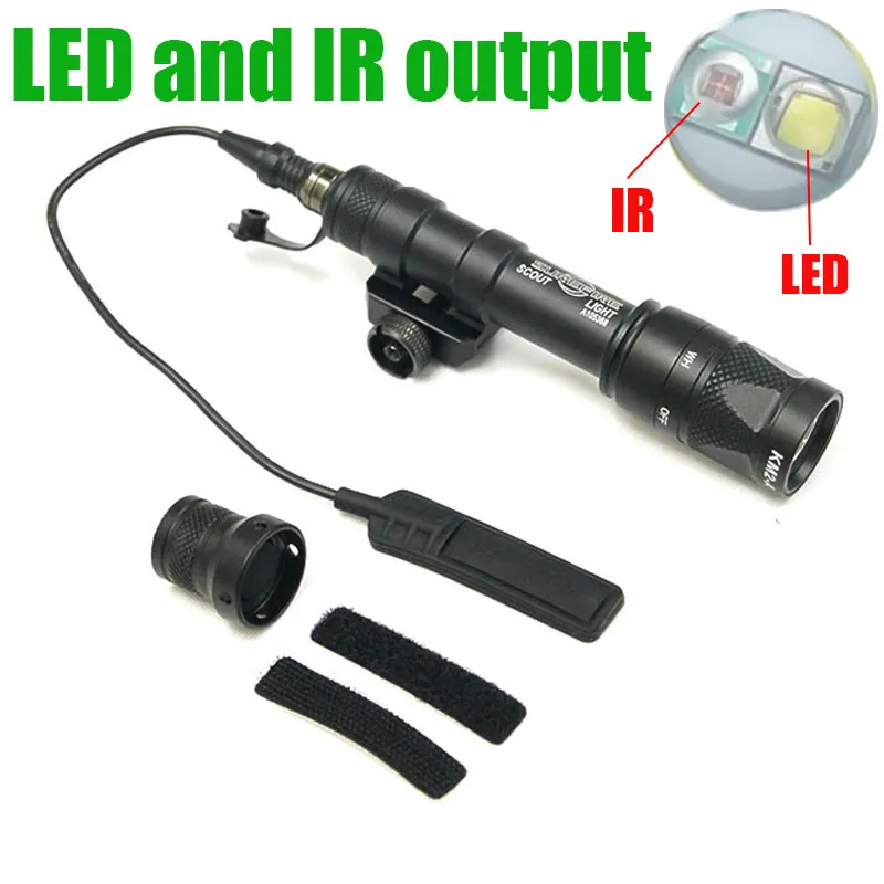 Tactical SF M600V-IR Scout Light LED White Light and IR Output Hunting Rifle Flashlight