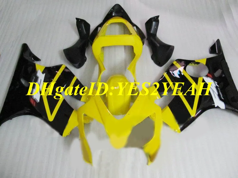 Injection mold Fairing kit for Honda CBR600F4I 01 02 03 CBR600 F4I 2001 2002 2003 ABS Yellow black Fairings set+Gifts HY67