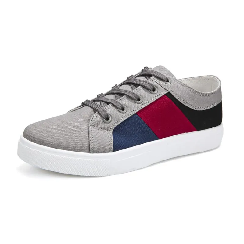 2024 men fashion canvas sneakers shoes black white blue grey red Khaki mens casual out jogging walking item seven