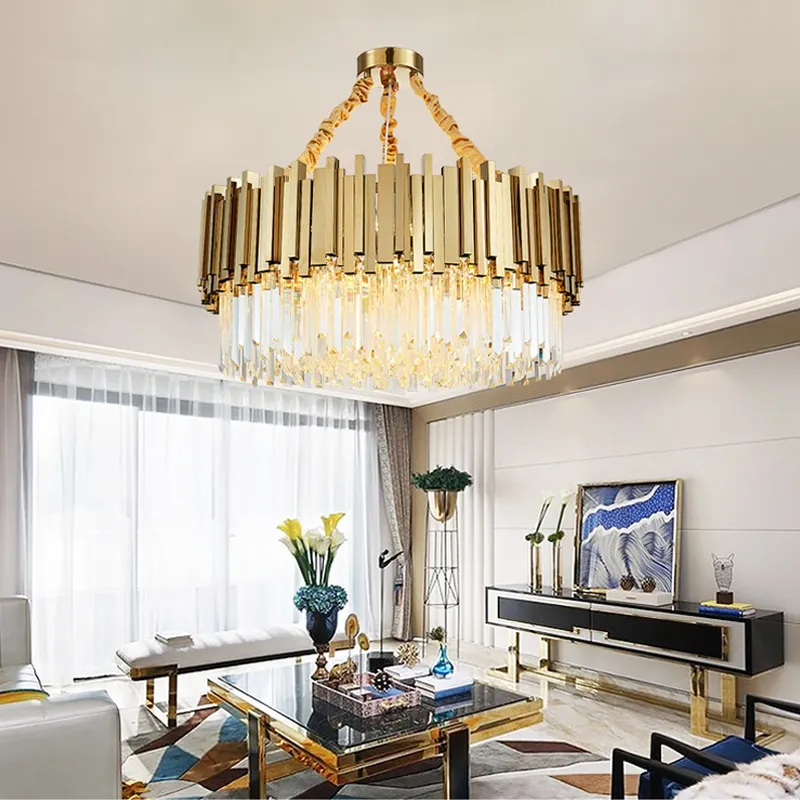Современные хрустальные люстры светильники для гостиной столовая золотые люстры светодиодные светильники освещения роскошный