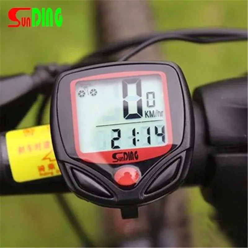 Hot Cykeldator med LCD Digital Display Vattentät Cykel Odometer Speedometer Cykel StopWatch SD-548B Ridning Tillbehör Verktyg SD548B