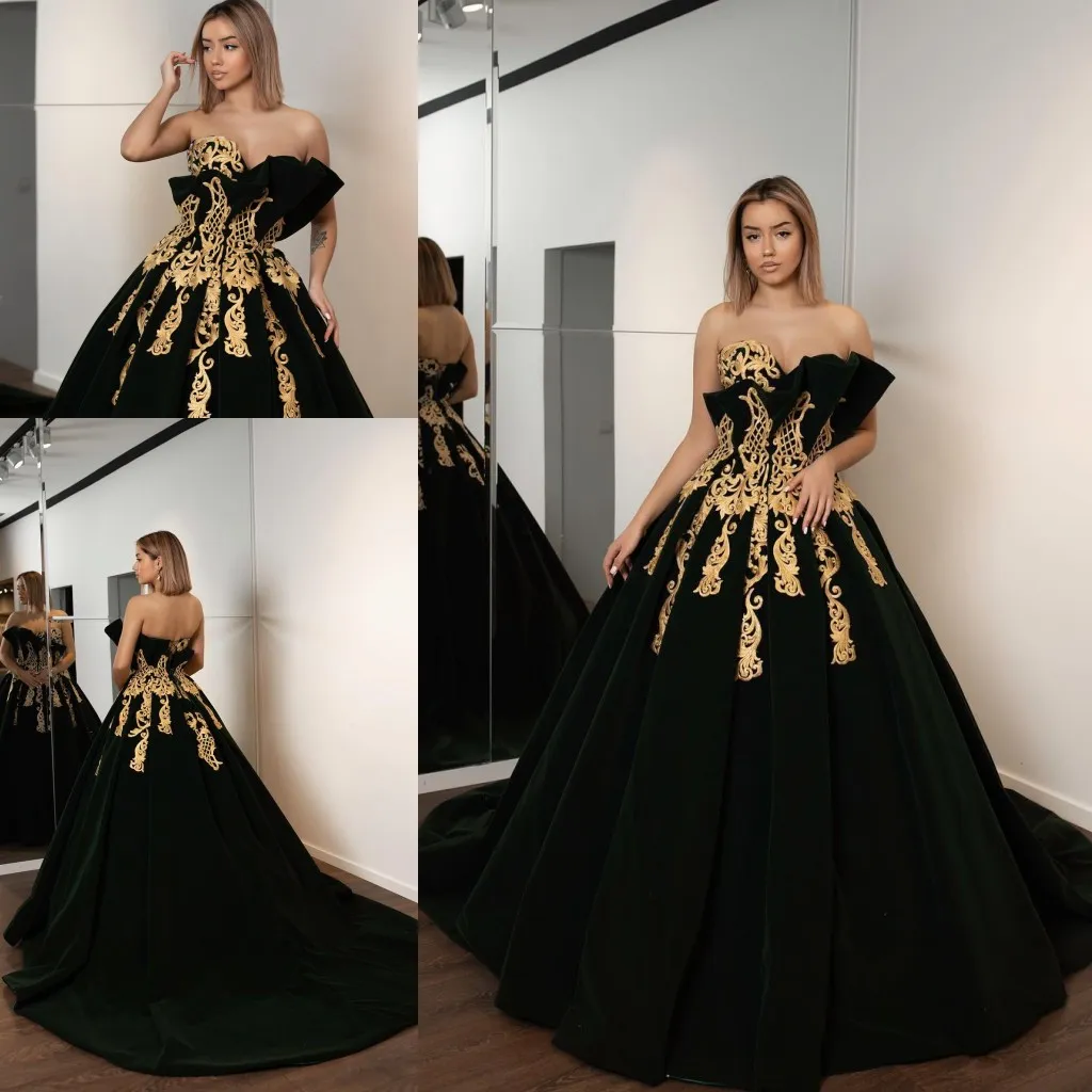 Ball Gown Black Appliques Tulle Prom Dress LBQ1471 main image 1