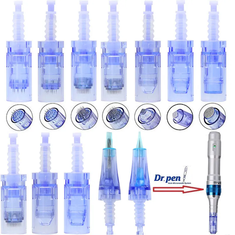 50 pz Consigli per cartuccia micro ago per A6 Dr.pen Auto Derma Pen Attacco a baionetta Connessione Anti Invecchiamento Acne Spot Smagliature