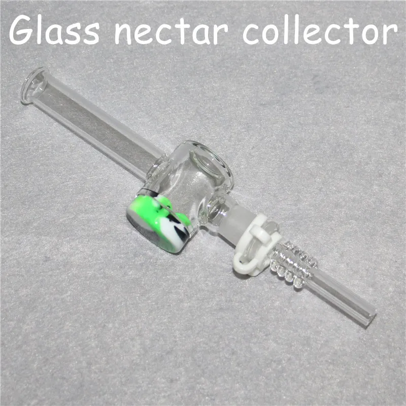 Hookahs 7,5 tums glasnektar med 10 mm 14mm kvartspetsar Keck Clip 5 ml Silikonbeh￥llare Reclaimer Nectar Kit f￶r r￶kning f￶r r￶kning