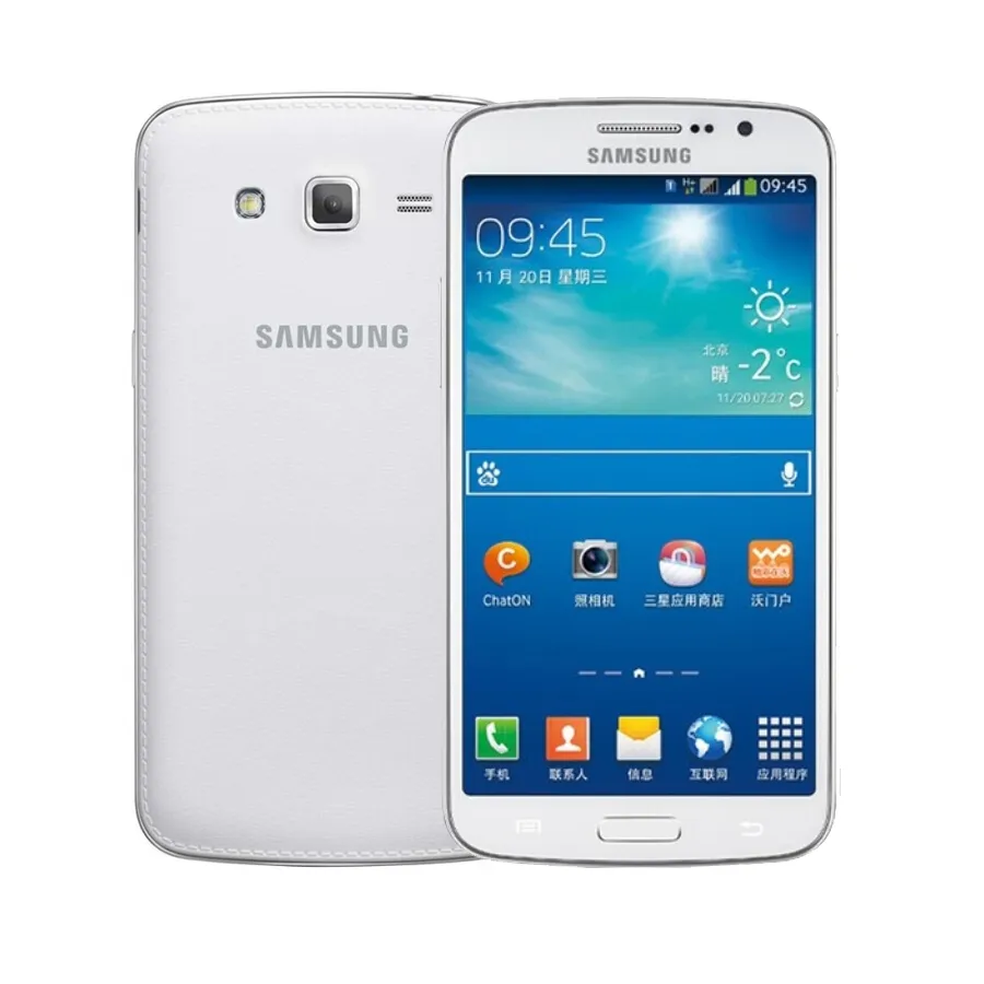 Original refurbished Samsung Galaxy Grand2 G7102 1.5GB RAM 8GB ROM QuadCore 2600mAh 5.25Inch Android4.3 Dual Sim 8MP 3G WCDMA Phone