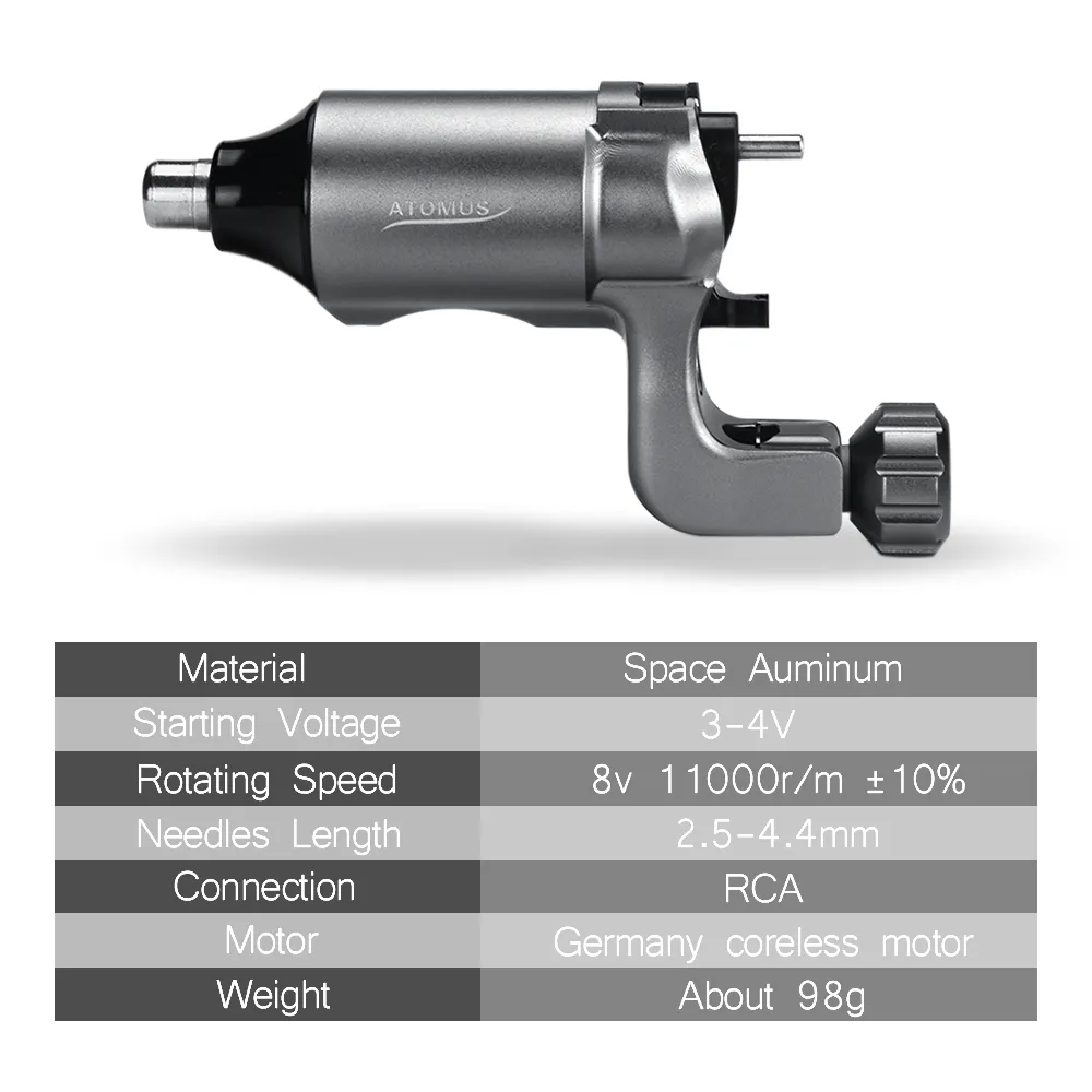 Professional Alloy Rotary Tattoo Machine with Swiss Motor