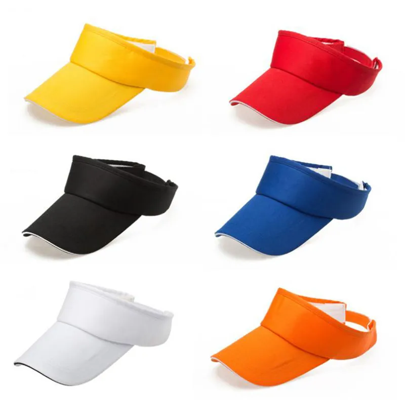 Zomer lege top vizier hoed tennis sport cap mannen vrouwen zon hast verstelbare casual effen kleur golf buiten caps mannelijke vrouwelijke dop dc234