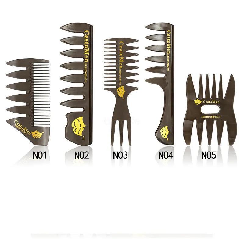 Hot Selling Hair Brush Comb Salon Anti-static Combs Hair Styling Combs Hair Brush Men Care Combing Tools 5Pcs Set