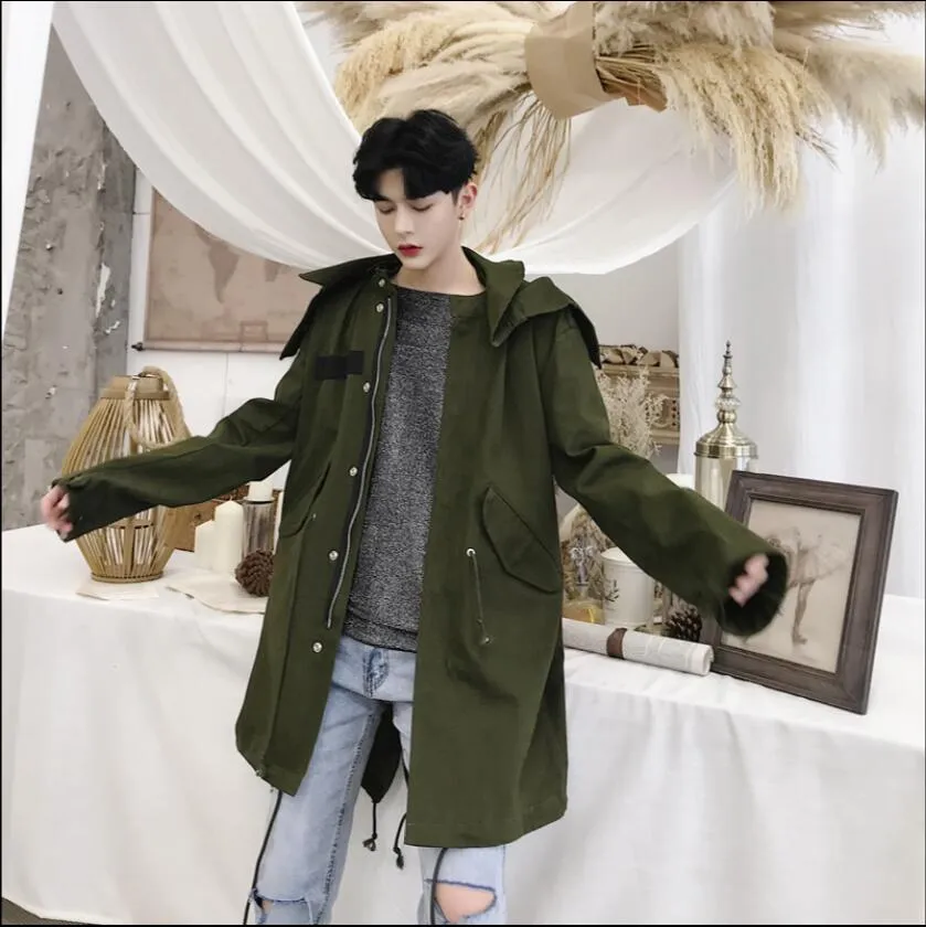 M XXL Autumn And Winter 2019 Design New Tide Printing Trench
