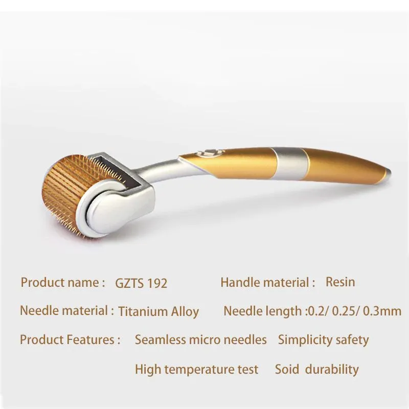 ZGTS 192 Titan Micro Needles Therapy Derma Roller för akne ärr Anti-Aging Hudvård 192 Dermaroller CE