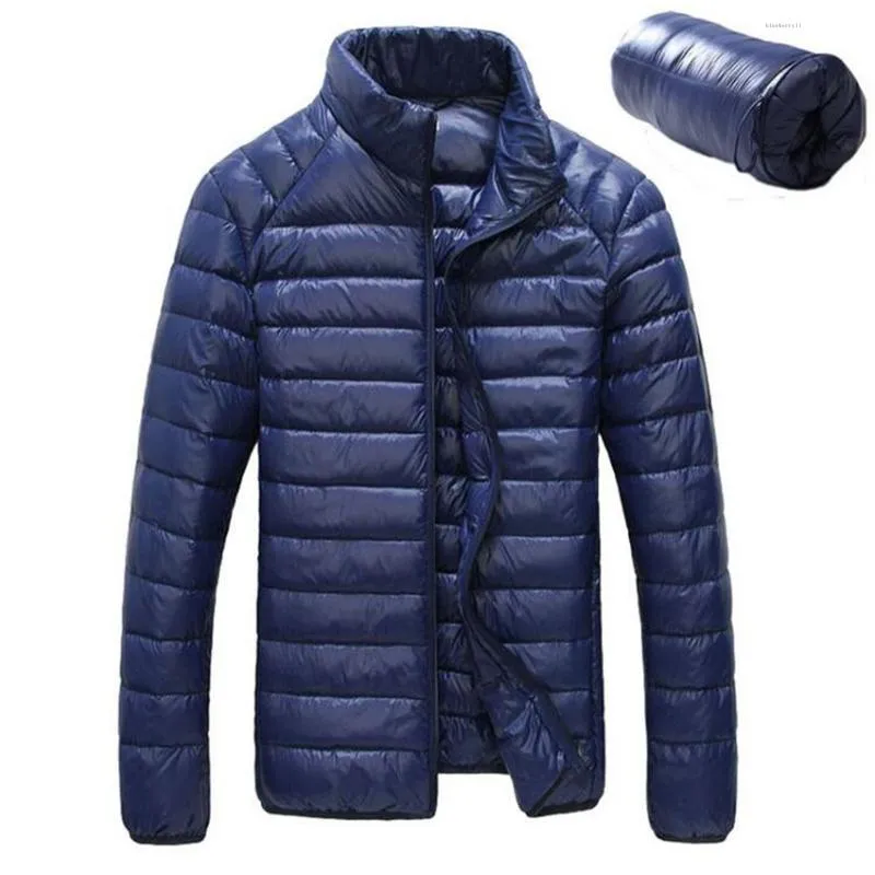 Nouveau automne hiver duvet de canard veste hommes Ultra léger décontracté plume manteau imperméable léger duvet Parkas hommes vêtements d'extérieur 3XL