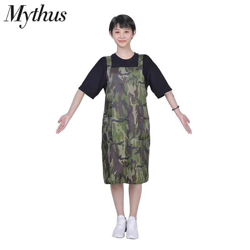 Hot Barber Professional Aprons Camouflage Multi Functional Apron For Hairdresser Gown Working Uniform Cafe Apron Anti Dust Hair Pinafore Out