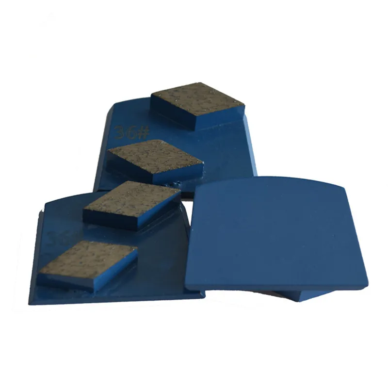 KD-B60 Lavina Diamond Grinding Shoes Diamond Grinding Plates with Two Segments for Concrete and Terrazzo Floor 9 Pieces One Set