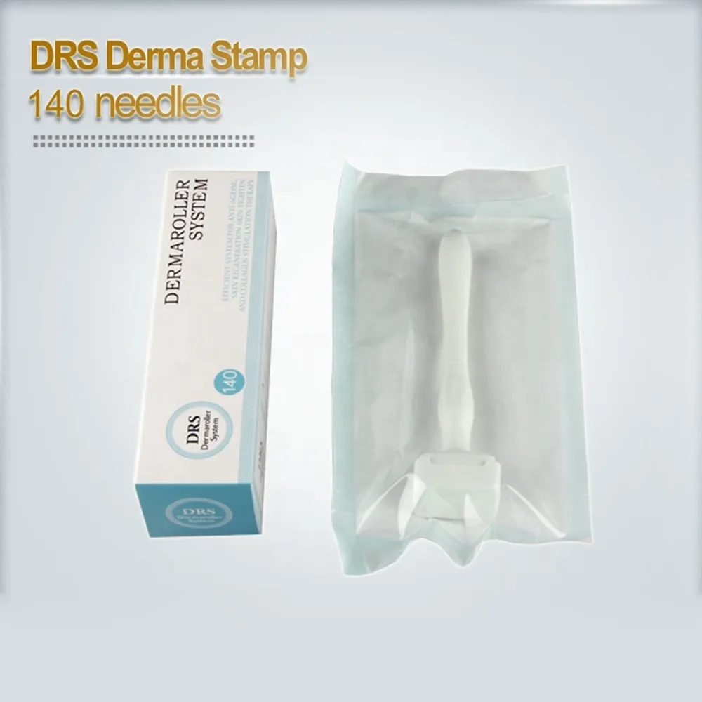 Portable DRS 140 Pin Derma Stamp Derma Roller Pen Cartuccia micro ago Cura della pelle Ringiovanimento Cicatrici da acne Rimozione Anti invecchiamento CE