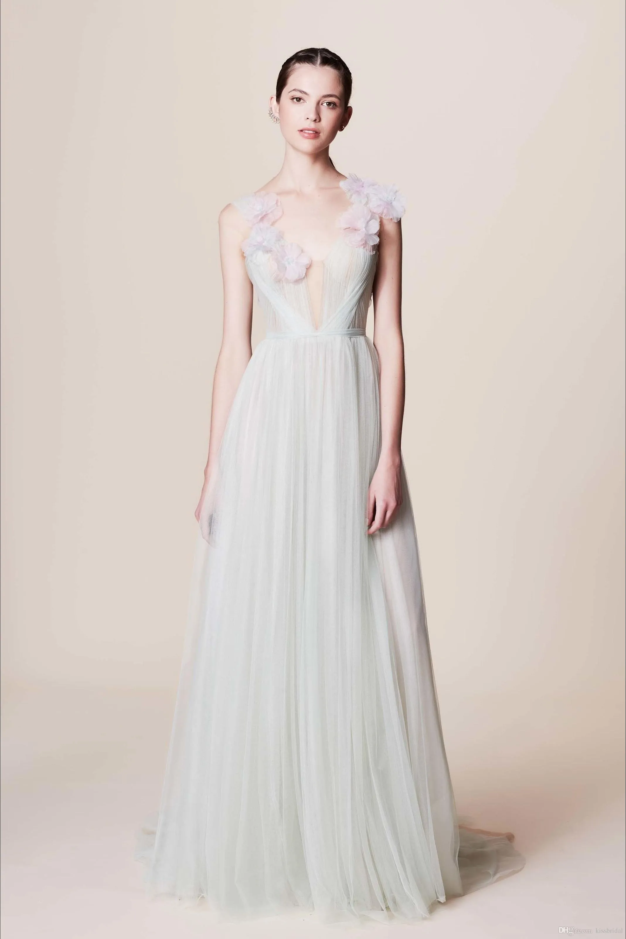 2020 Handmade Flower Tulle prom gowns near me