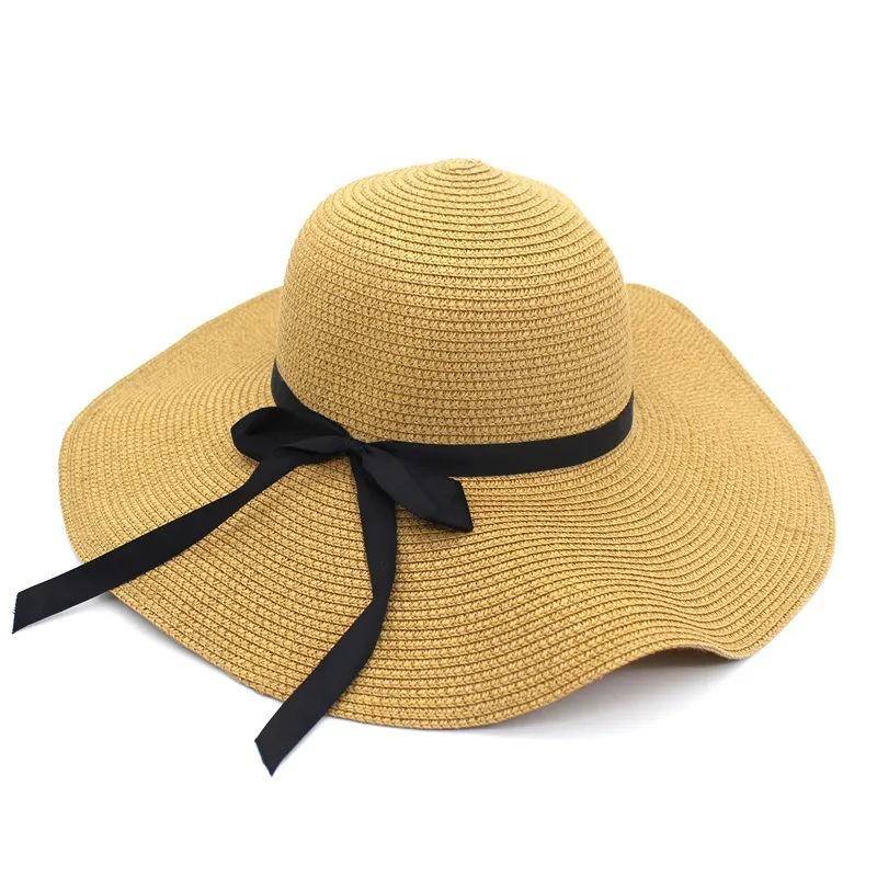 Summer Słomka hurtowa kobiety kowbojskie czapki panamie kapelusze na zewnątrz czapki sportowe szerokie brzegowe kapelusz