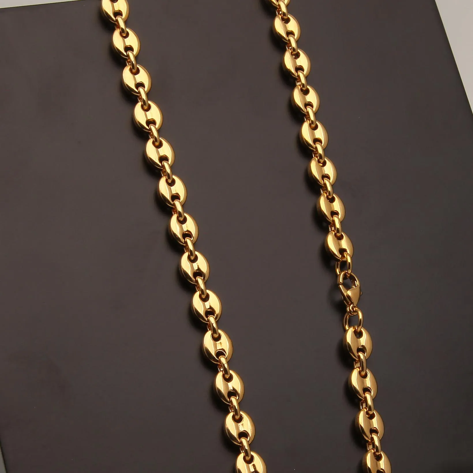 Coffee bean gold chain on sale