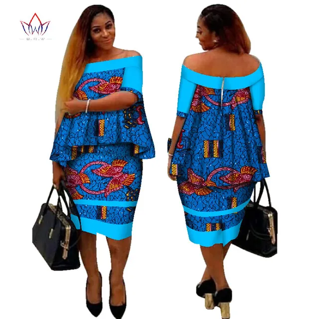 African Dashiki Print Women Clothing Two Pieces Tops And Body Corn ...