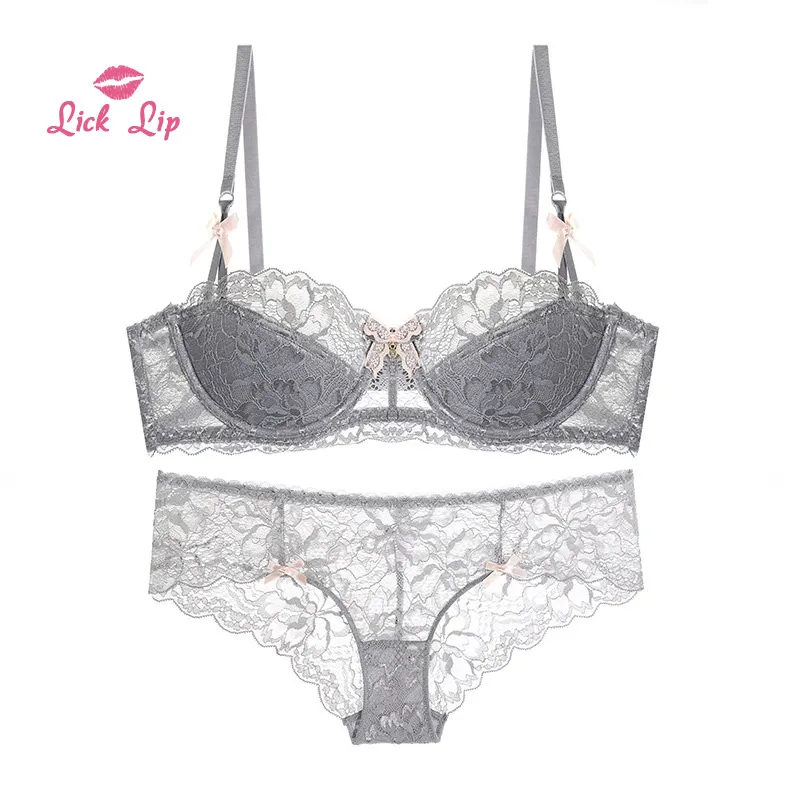 Lick Lip Lingerie Lace Underwear Bra Set Ladies Bras And Briefs Set