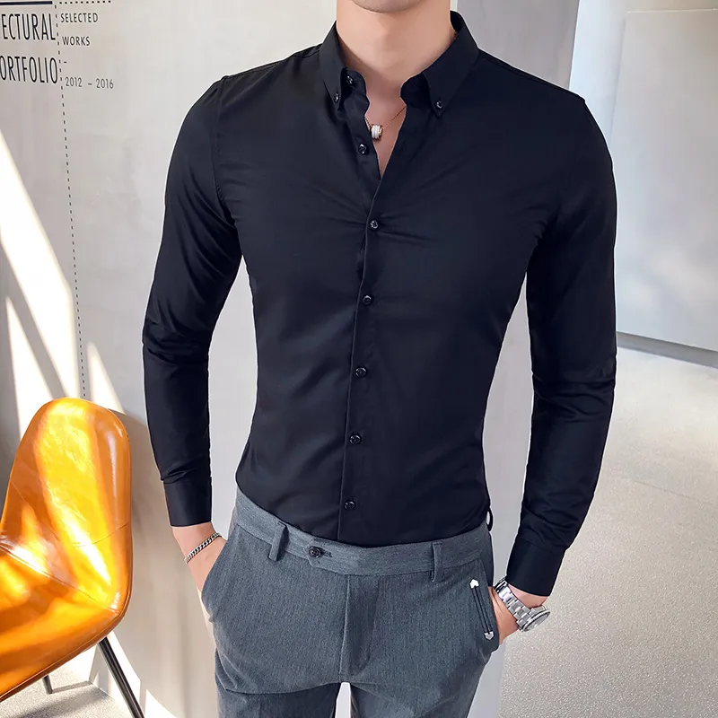 Brit nica De La Venta Caliente De Los Hombres Camisa De Vestir De
