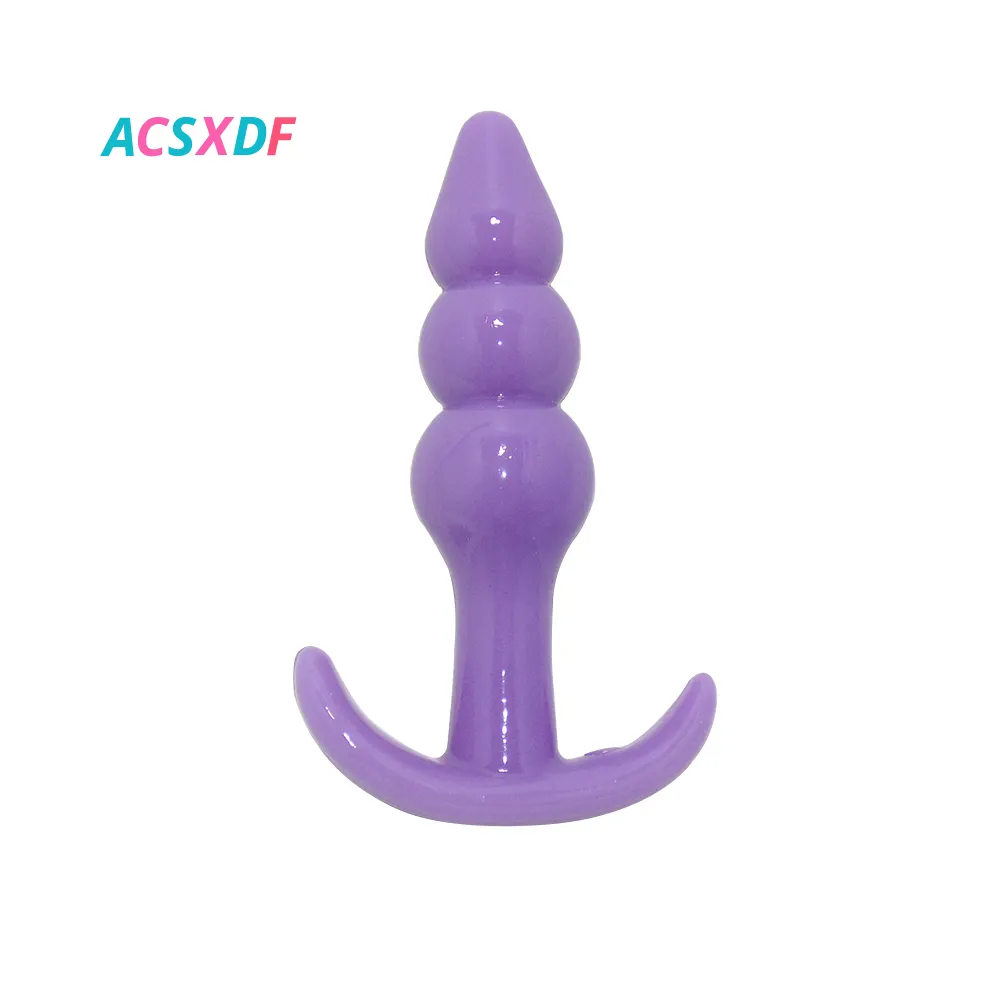 ACSXDF Sex Shop 20Pcs Мягкий силиконовый анальный плагин Gay Beads Anal Plug Взрослый эротический массажер Анальная пробка Plug Sex Toys