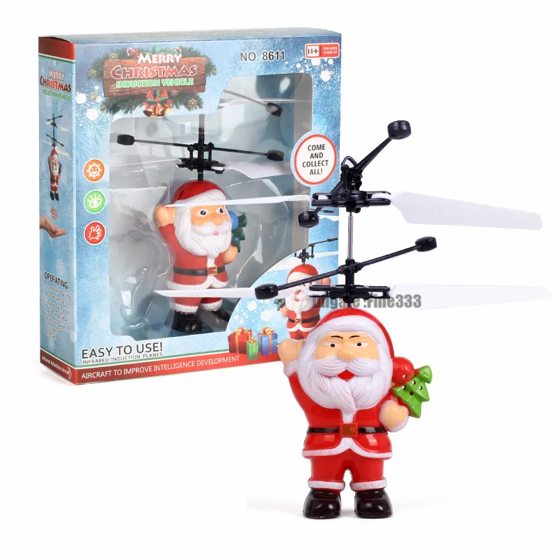 Vol inductif Mini RC Drone Noël père Père Noël RC hélicoptère cadeaux magique cadeau de Noël SRC Aircraft pour enfants garçons