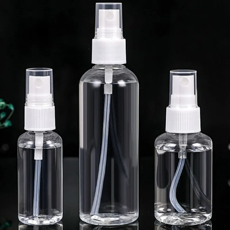 30 ml 50 ml 60 ml 100 ml 120 ml Przezroczyste plastikowe perfuma butelki atomizerowe puste butelki sprayowe do pakowania kosmetyków podróżnych