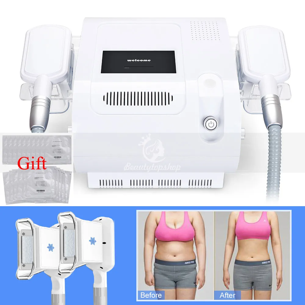 Draagbare Fat Bevriezing Machine Taille Afslanken Cavitatie RF Machine Fat Reduction 2 Freezing Heads kan tegelijkertijd werken