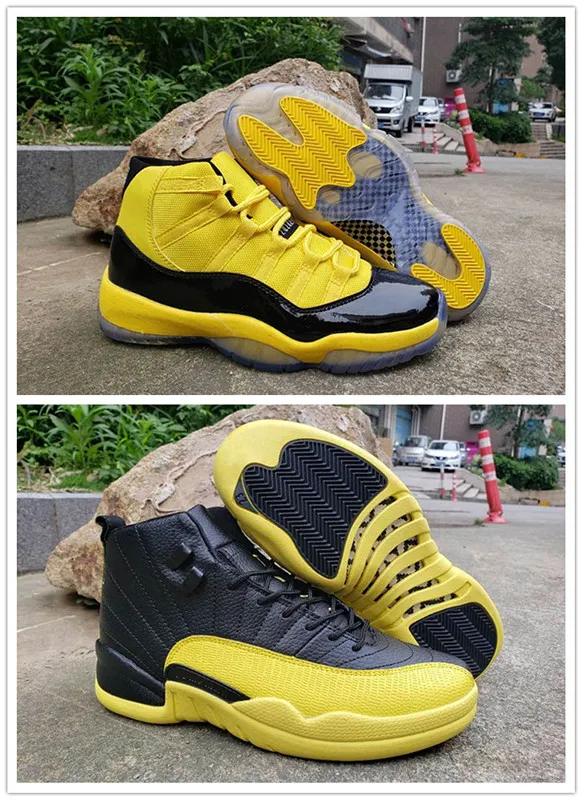 Nouveaux hommes chaussures de basket-ball 11 12 jaune Bumblebee Space Jam formateur baskets de sport Jumpman RS-X Transforme 11s chaussures de sport pour hommes