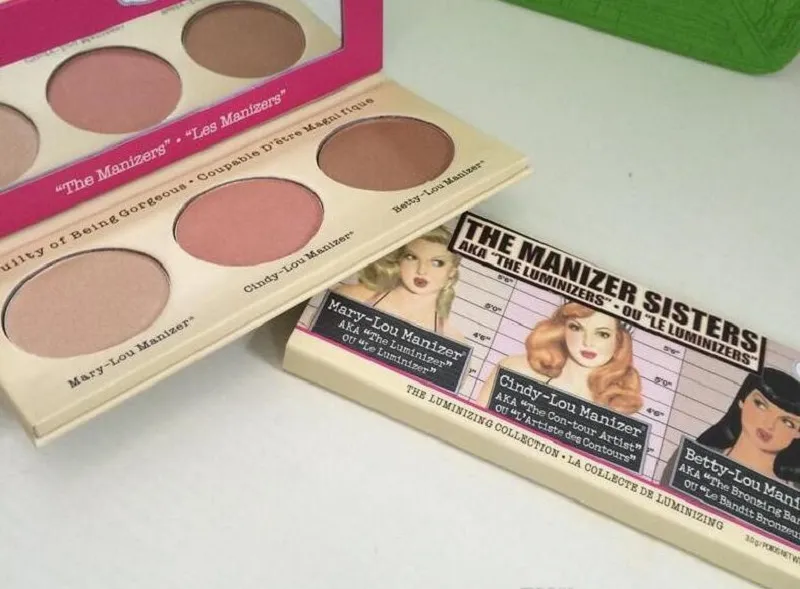 مكياج ساخن جديد The Manizer Sisters Highlighter 3 Color Bronzers Highlighters Palette