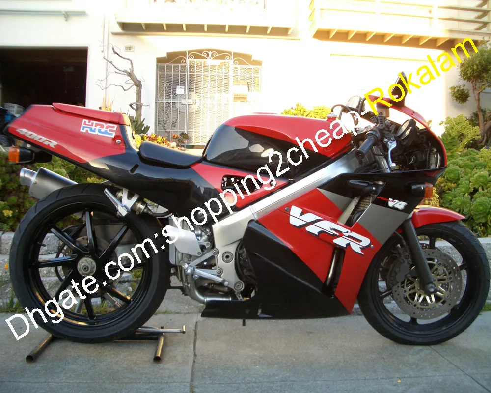 Para Honda VFR400R NC30 VFR 400R VFR 400 R rojo negro motocicleta carenado Aftermarket Kit 1988 1989 1990 1991 1992