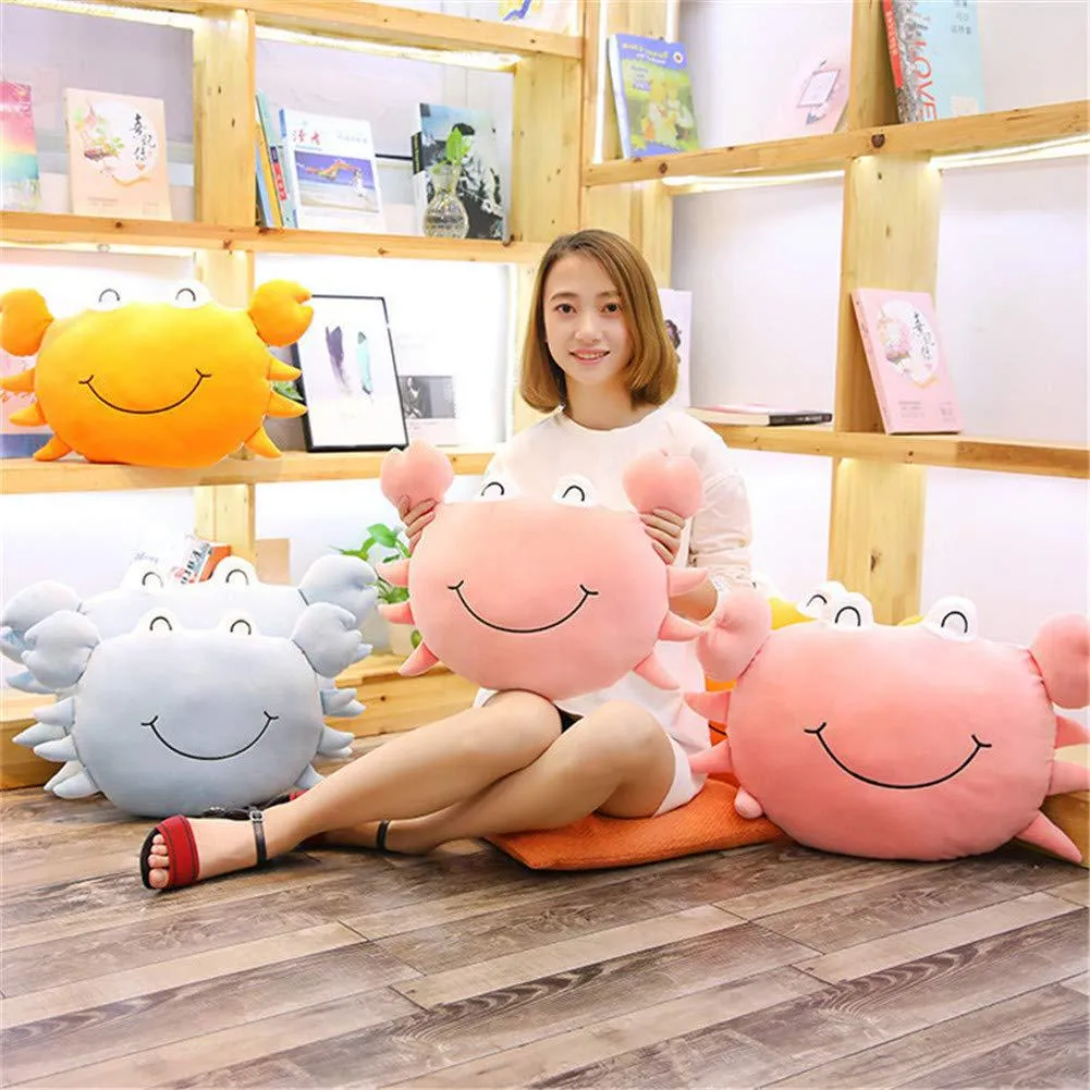 Cartone animato piuma di cotone granchio bambola peluche cuscino per dormire cuscino per divano di casa Cute Marine Animal Toys