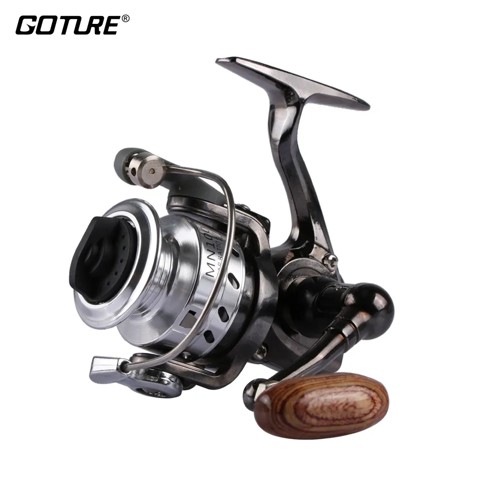 Goture Mini Fishing Reel Mn100 4.3: 1 Kleine metalen spinning Reel Links / Rechts Verbruikbaar Winter Ice Wheel Max Drag 4kg